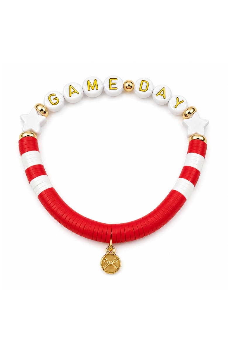 Game Day Bracelet, Main, color, Red/White