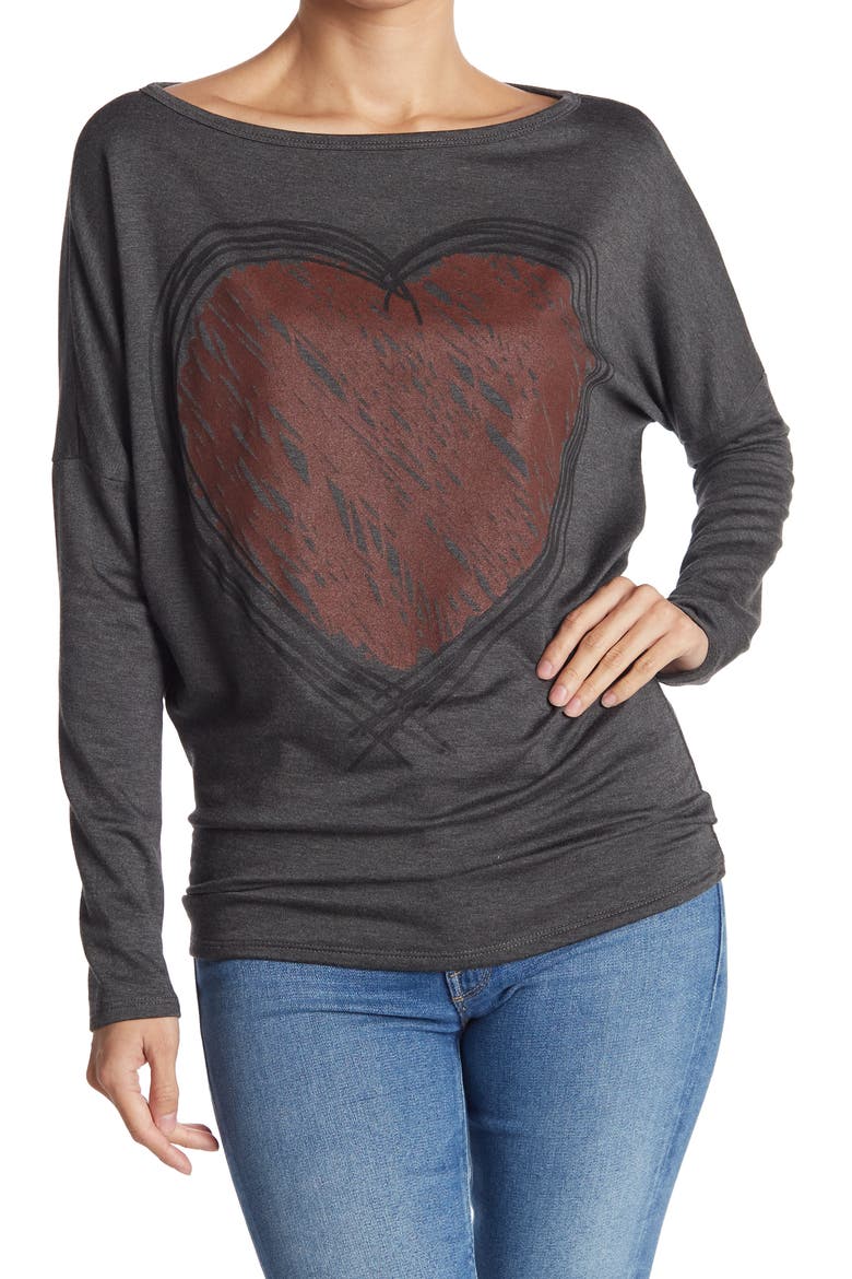 Printed Boatneck Sweater, Main, color, BLACK DYE 2