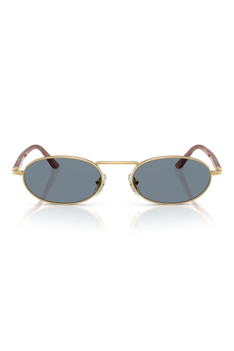 55mm Rectangular Sunglasses, Main, color, GOLD / BLUE