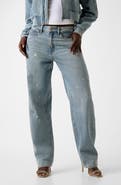 GUESS Paint Splatter Relaxed Barrel Leg Jeans
