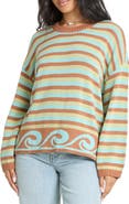 Billabong Bayside Striped Crewneck Sweater