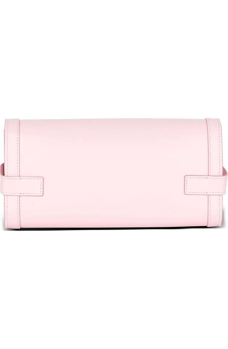 Balmain B-Buzz 23 Calfskin Leather Clutch, Alternate, color,