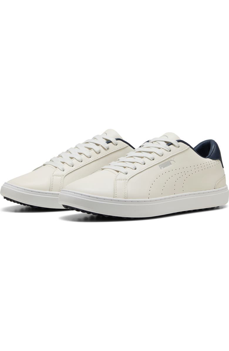 PUMA GOLF Classic G Golf Shoes, Main, color, Warm White-Deep Navy