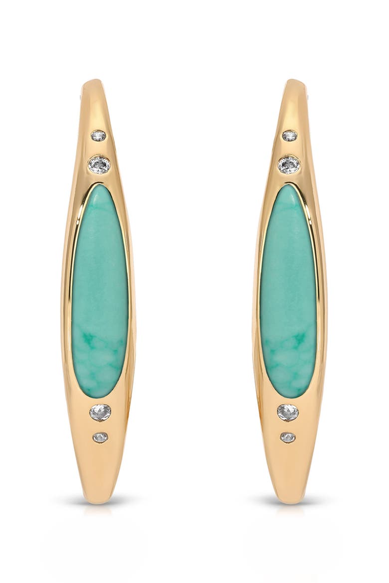 Solstice Hoop Earrings, Alternate, color, TURQUOISE