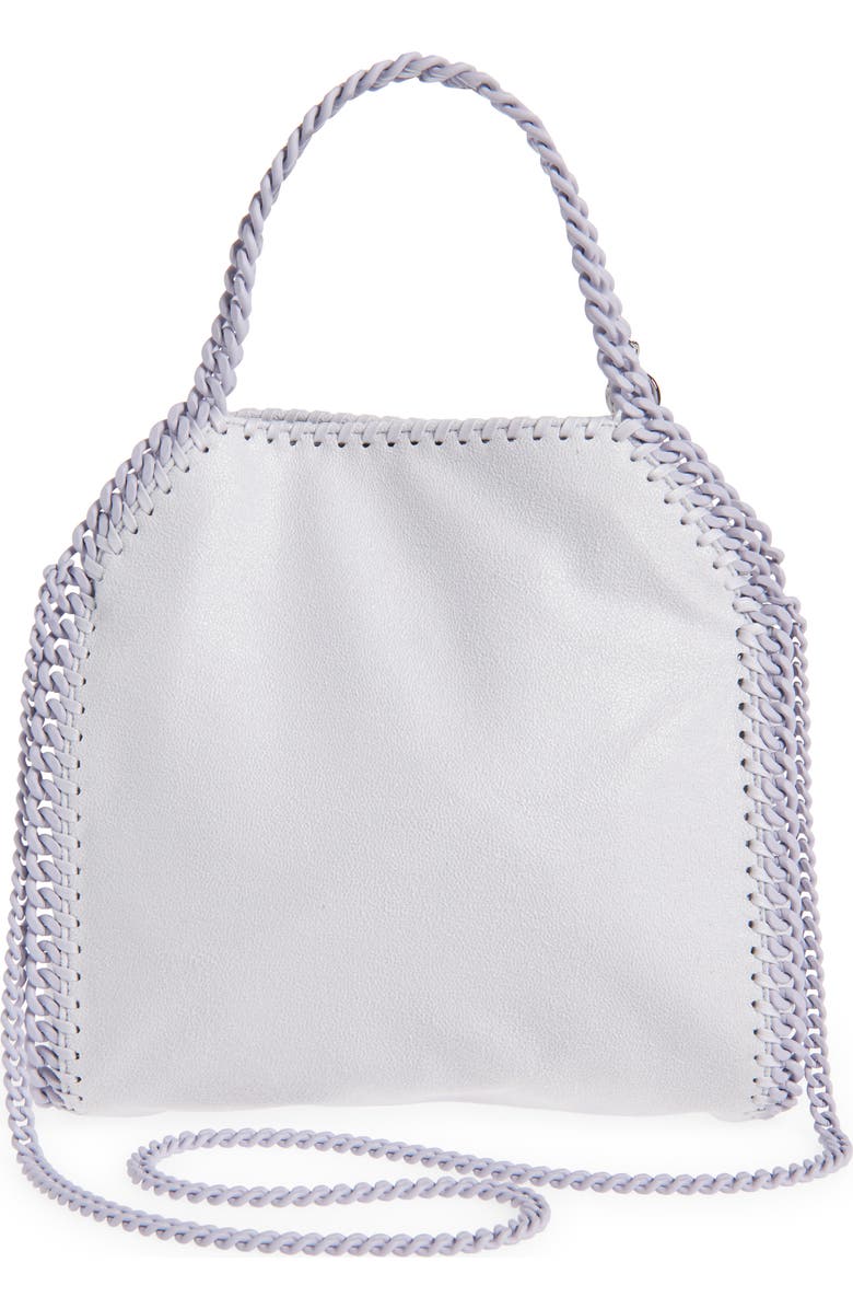Stella McCartney Mini Falabella Shaggy Deer Faux Leather Tote, Alternate, color, Periwinkle