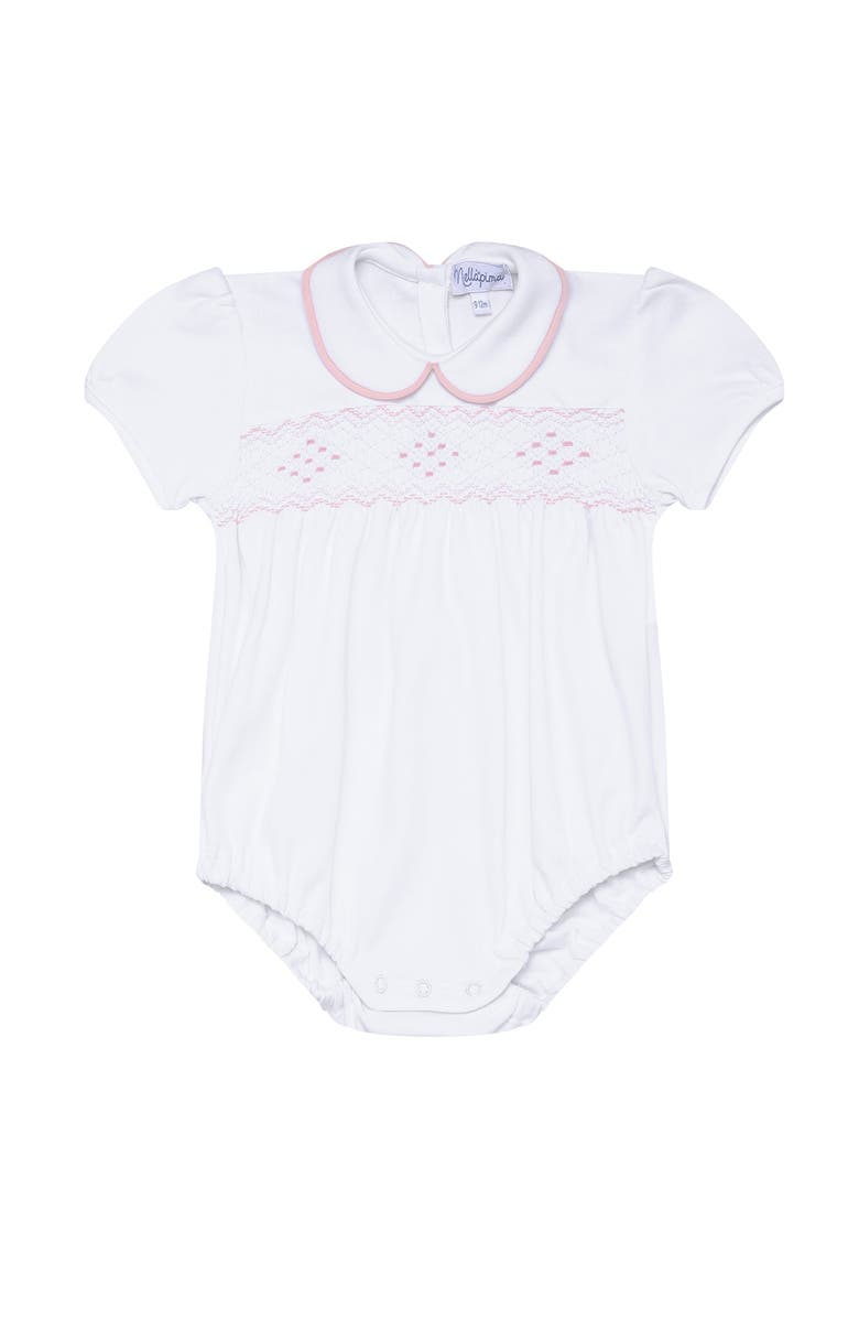 Nellapima Nella Smocked Girl Bubble - Baby, Alternate, color, Pink