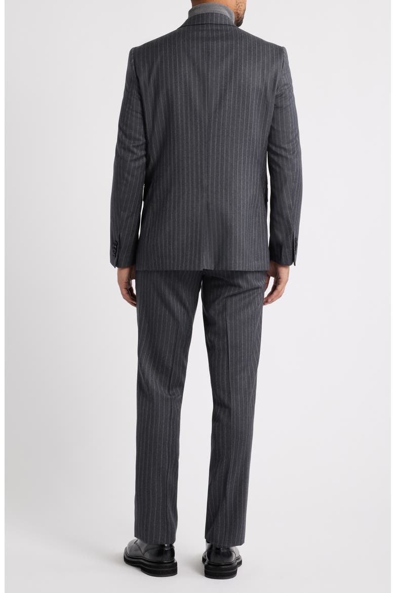 Ross Slim Fit Striped Wool Suit, Alternate, color, CHARCOAL