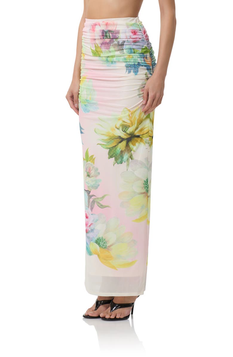 AFRM Bevin Floral Print Maxi Skirt, Alternate, color, Growing Roses