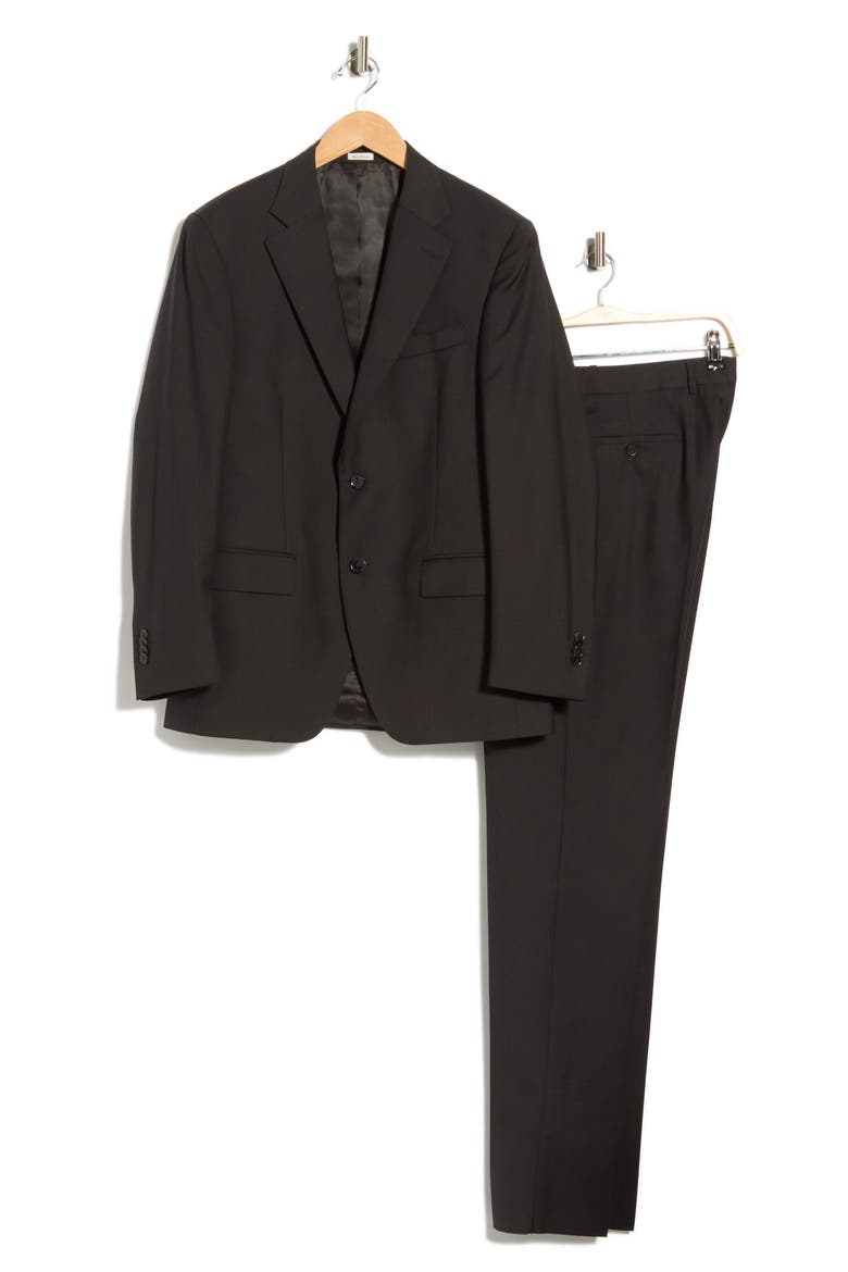 Flynn Classic Wool Suit, Alternate, color, BLACK