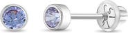 In Season Jewelry 14k Bezel Cubic Zirconia Earrings