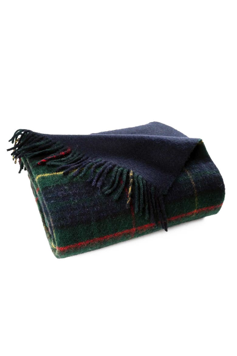 Highland Tweeds Double Cloth Reversible Throw, Main, color, Hunting Stewart