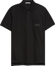 Givenchy Logo Patch Regular Fit Cotton Piqué Polo