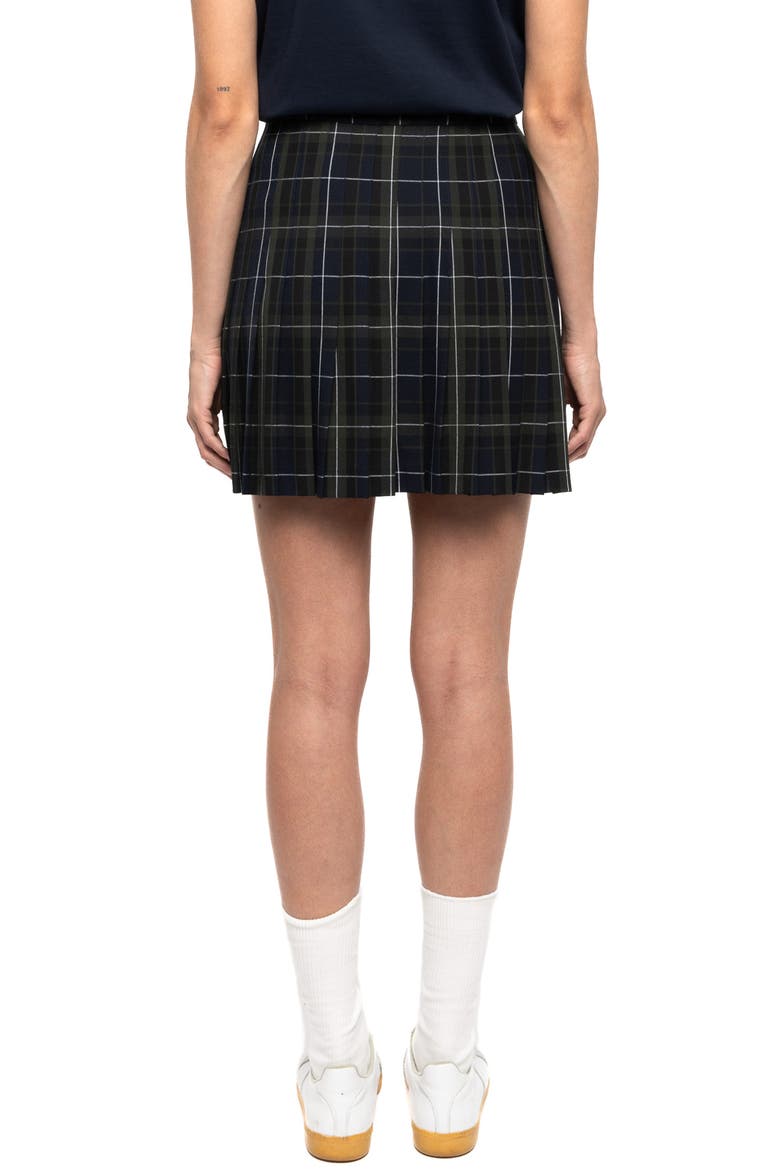 Jumi Tartan Pleated Miniskirt, Alternate, color, ENCRE
