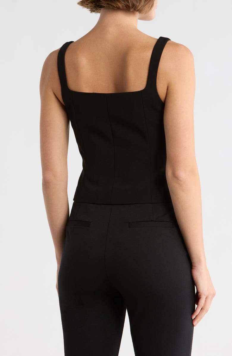 DKNY Button Front Vest, Alternate, color, Black