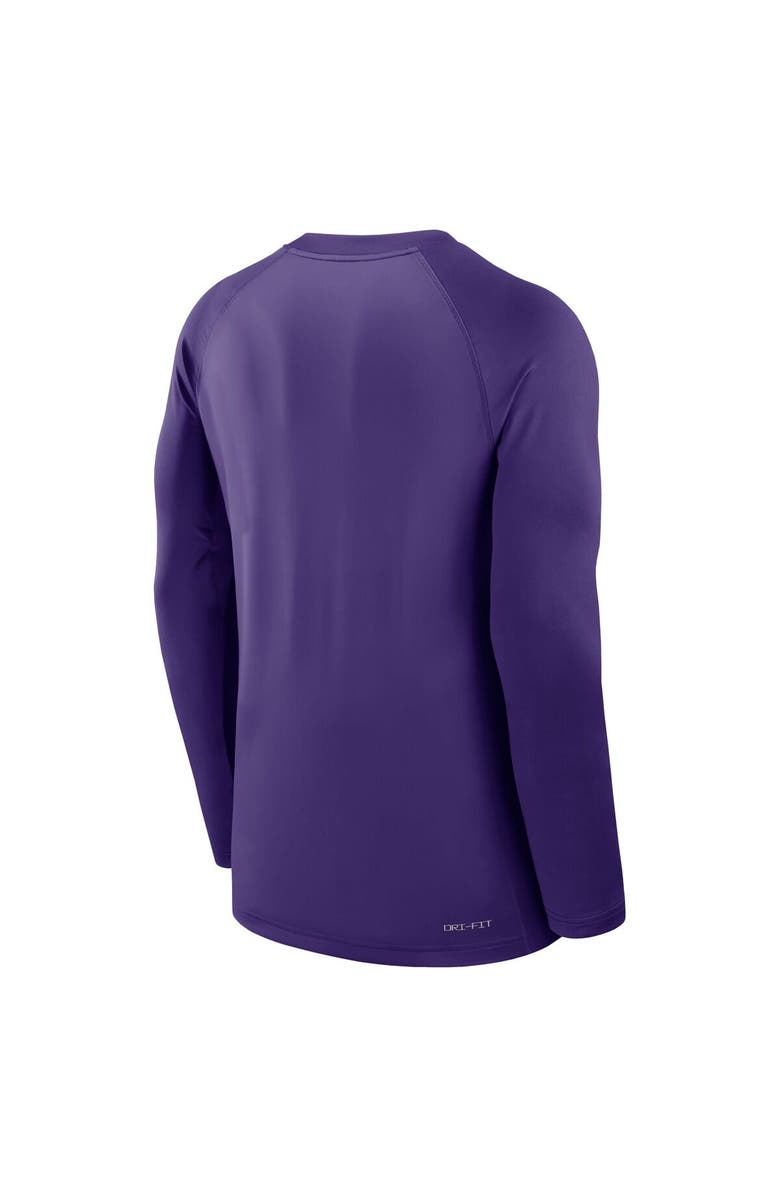 Nike Men's Nike Purple LSU Tigers Dugout Game Time Raglan Dri-FIT Long Sleeve T-Shirt, Alternate, color, Purple