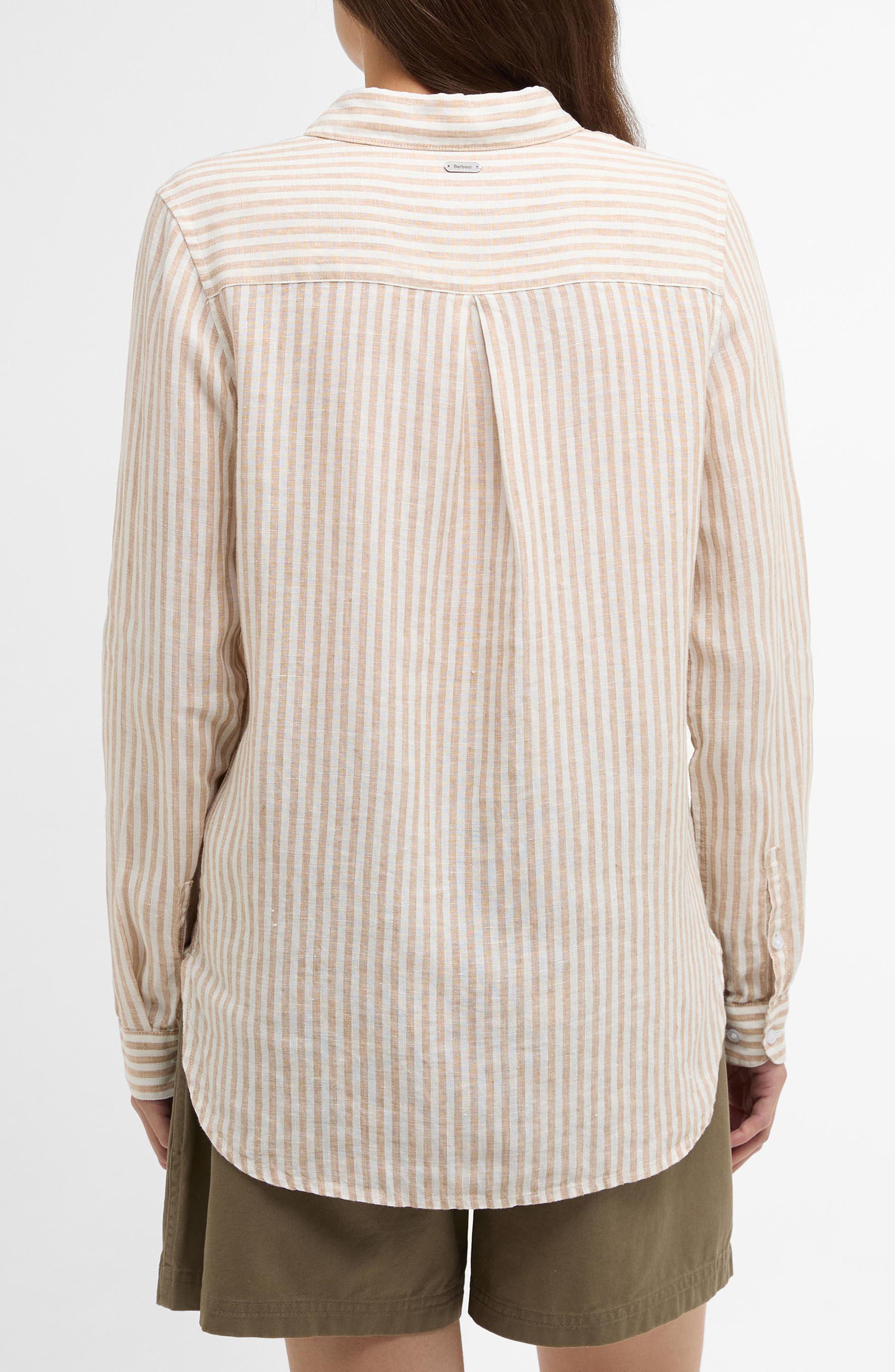 Marine Linen Button-Up Shirt - image 4