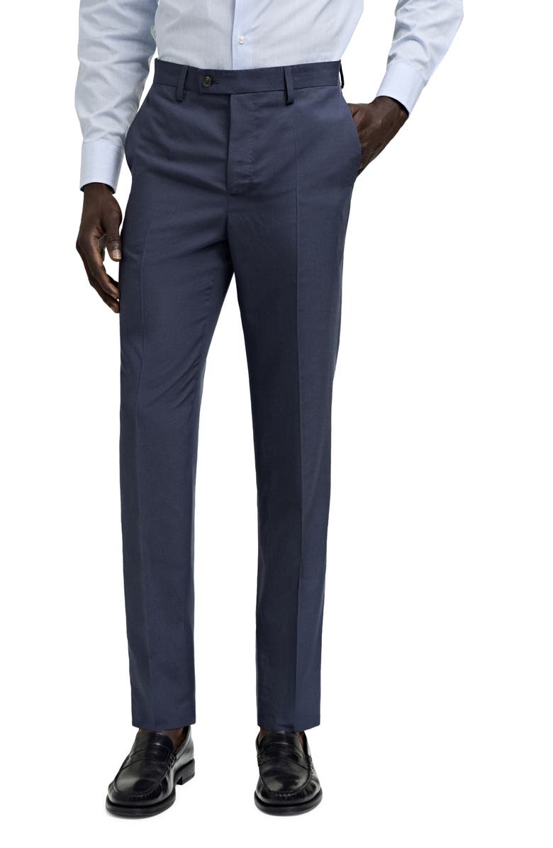 MANGO Slim Fit Pants, Main, color, Blue