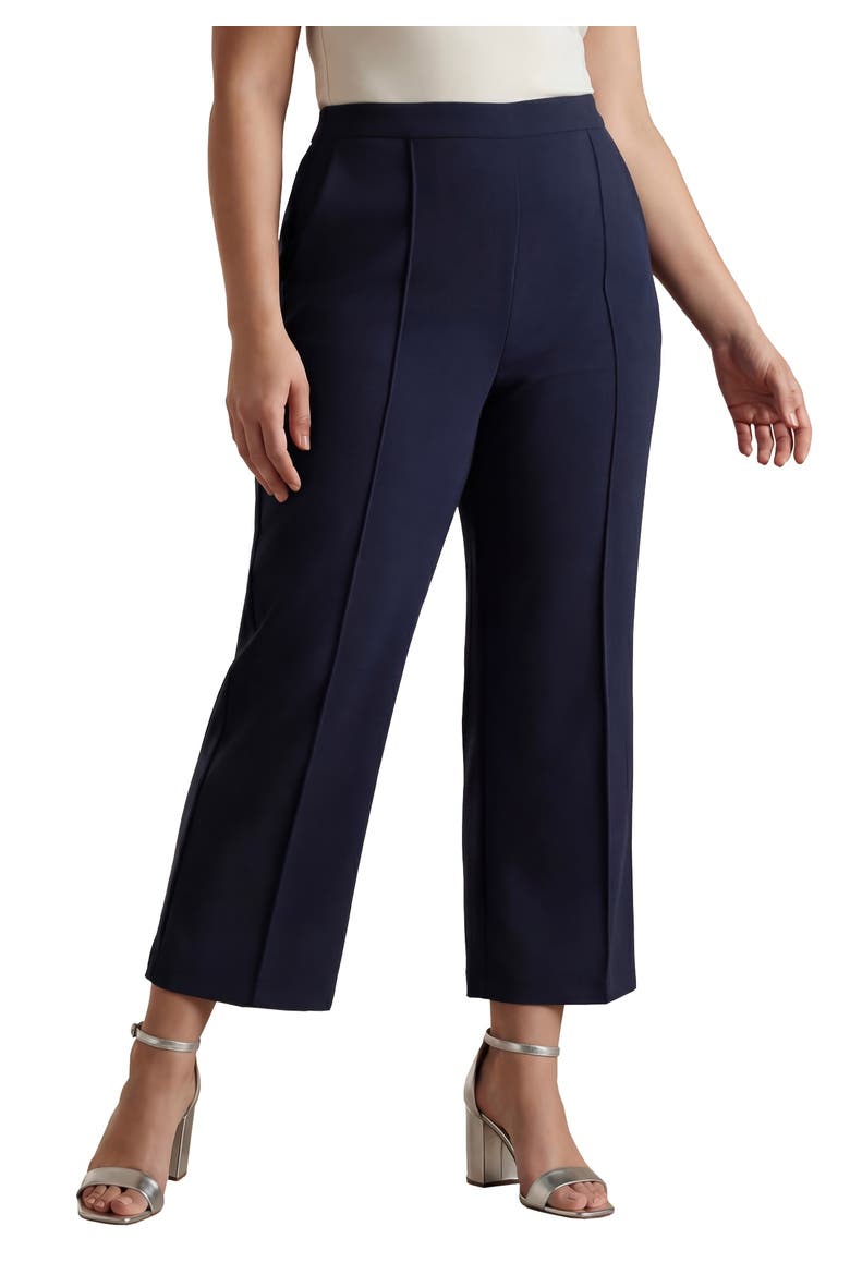 Perfectease Wide Leg Crop Pant, Main, color, NAVY
