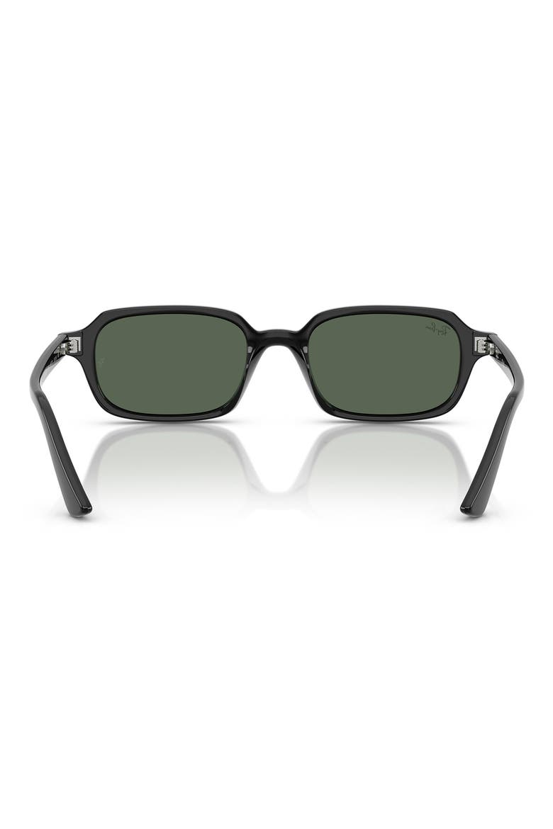 Zuri 51mm Pillow Sunglasses, Alternate, color, BLACK / DARK GREEN