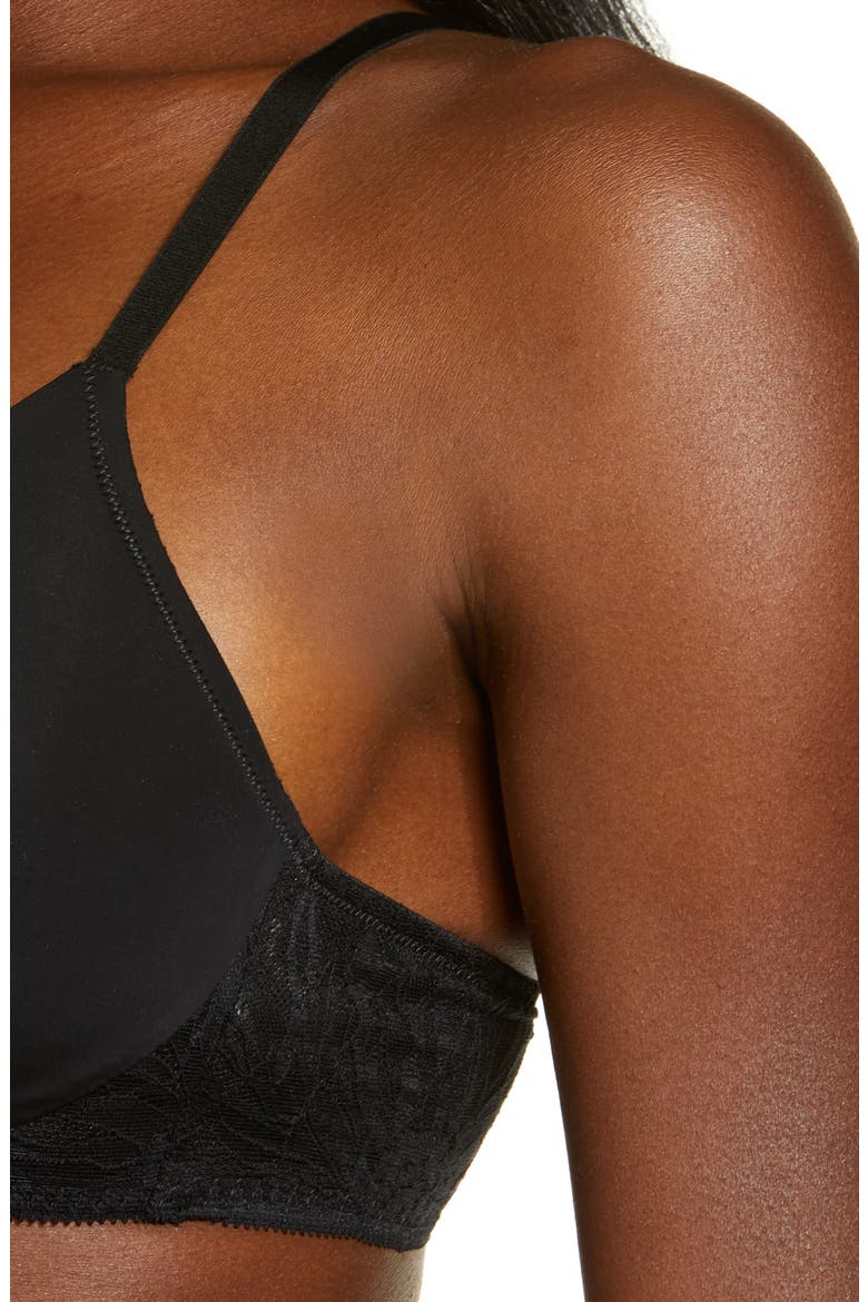 Sleek & Lace Wireless Lift Bra, Alternate, color, BLACK