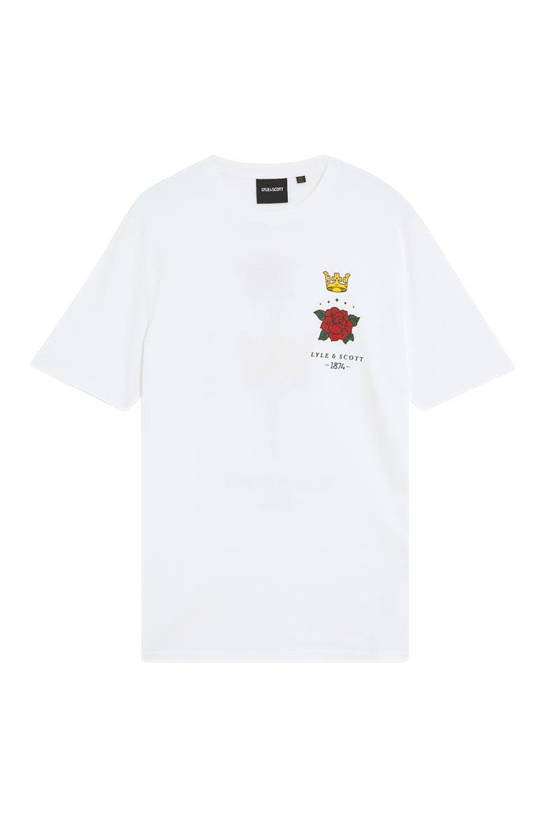 Rose And Crown Graphic T-shirt, Alternate, color, White