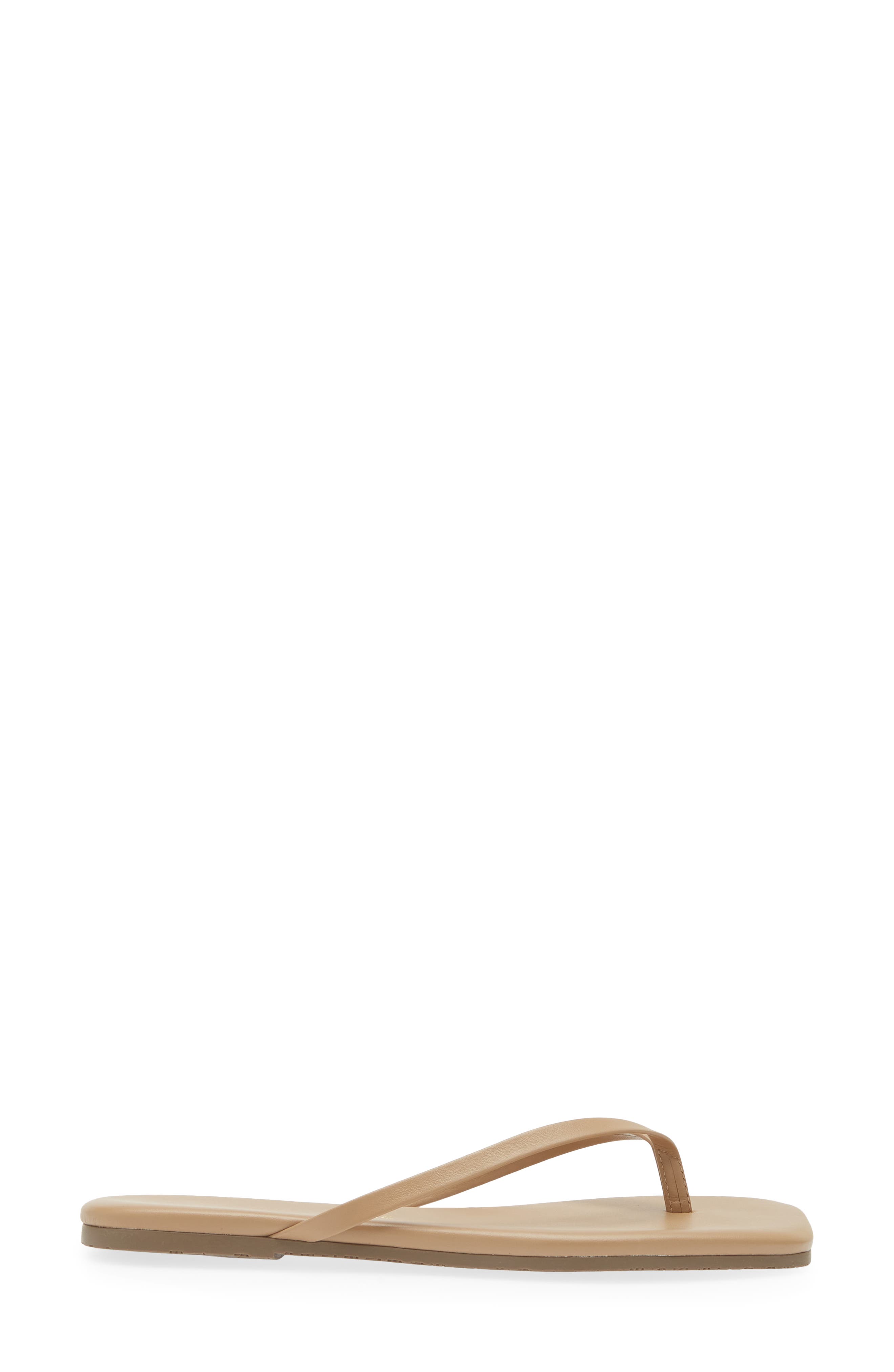 Lily Square Toe Flip Flop, Alternate, color, COCOBUTTER