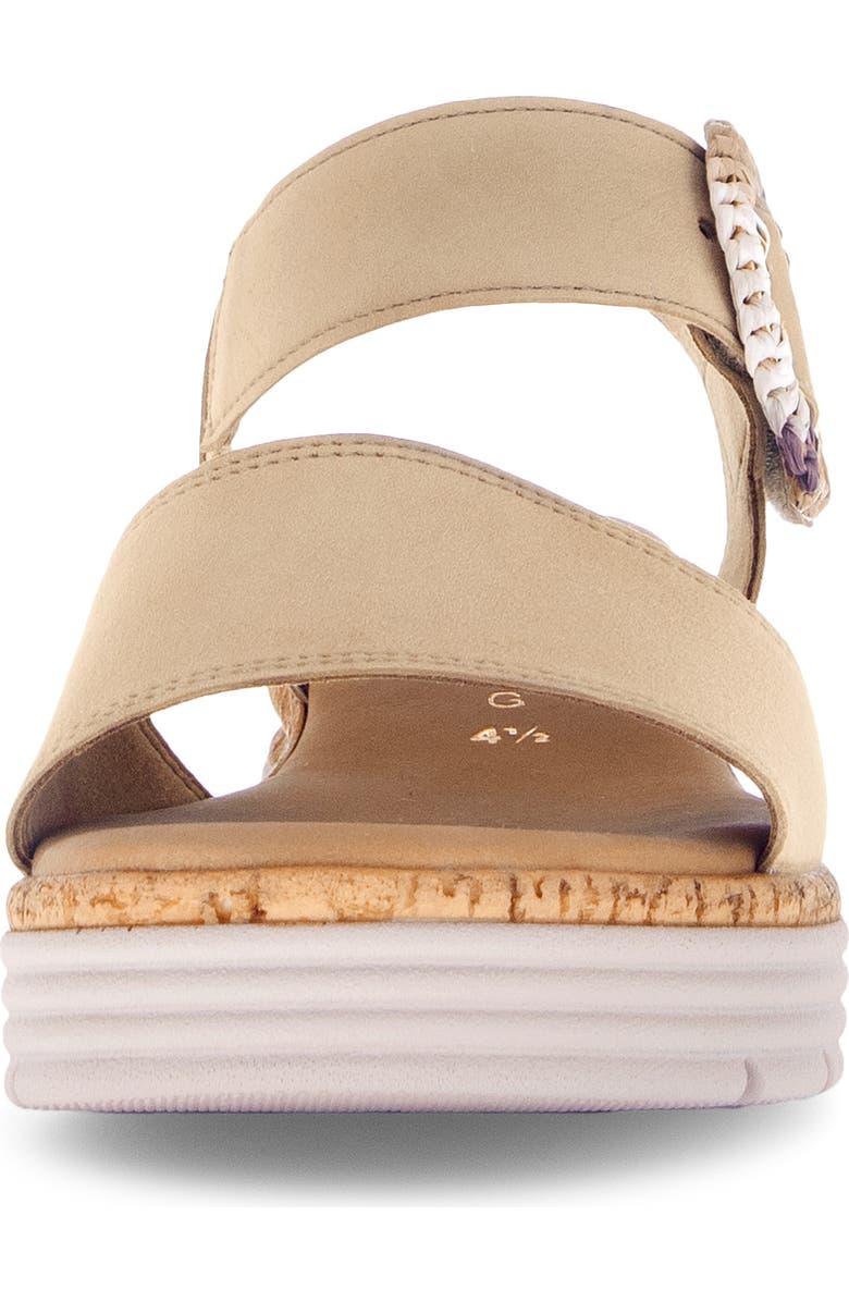 Gabor Ankle Strap Wedge Sandal, Alternate, color, Sand