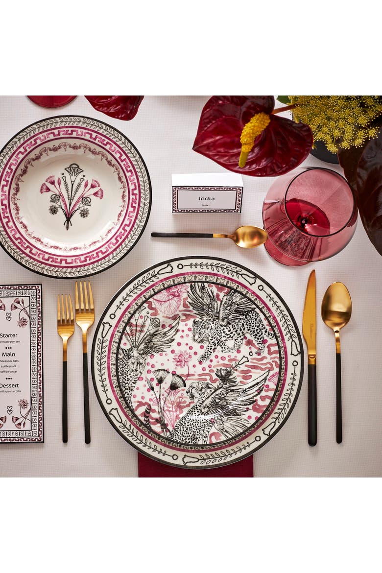 Serengeti Porcelain 12-Piece Dinnerware Set, Multicolored, Alternate, color, Multicolored