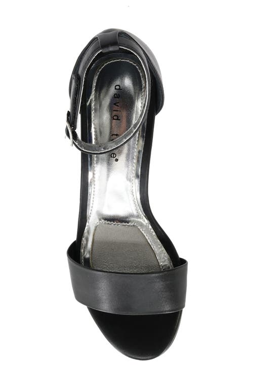 David Tate Timeless Ankle Strap Sandal In Black Leather