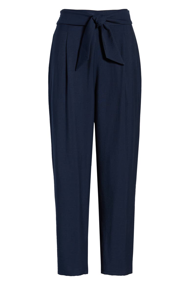 Tie Front Pant, Alternate, color, NAVY PEACOAT