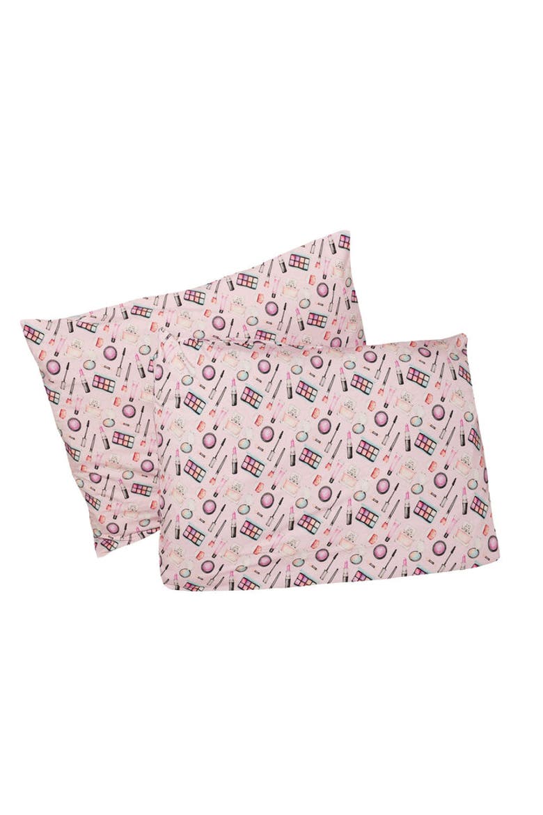 Makeup Print Pillowcase Set of 2, Main, color, Pink