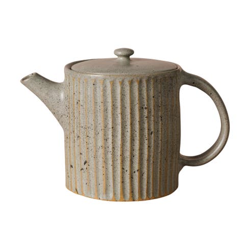 Sundara Fluted Ceramic Teapot