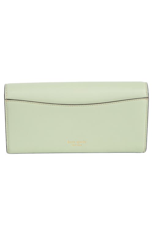 Kate Spade New York Dakota Smooth Leather Flap Continental Wallet In Green