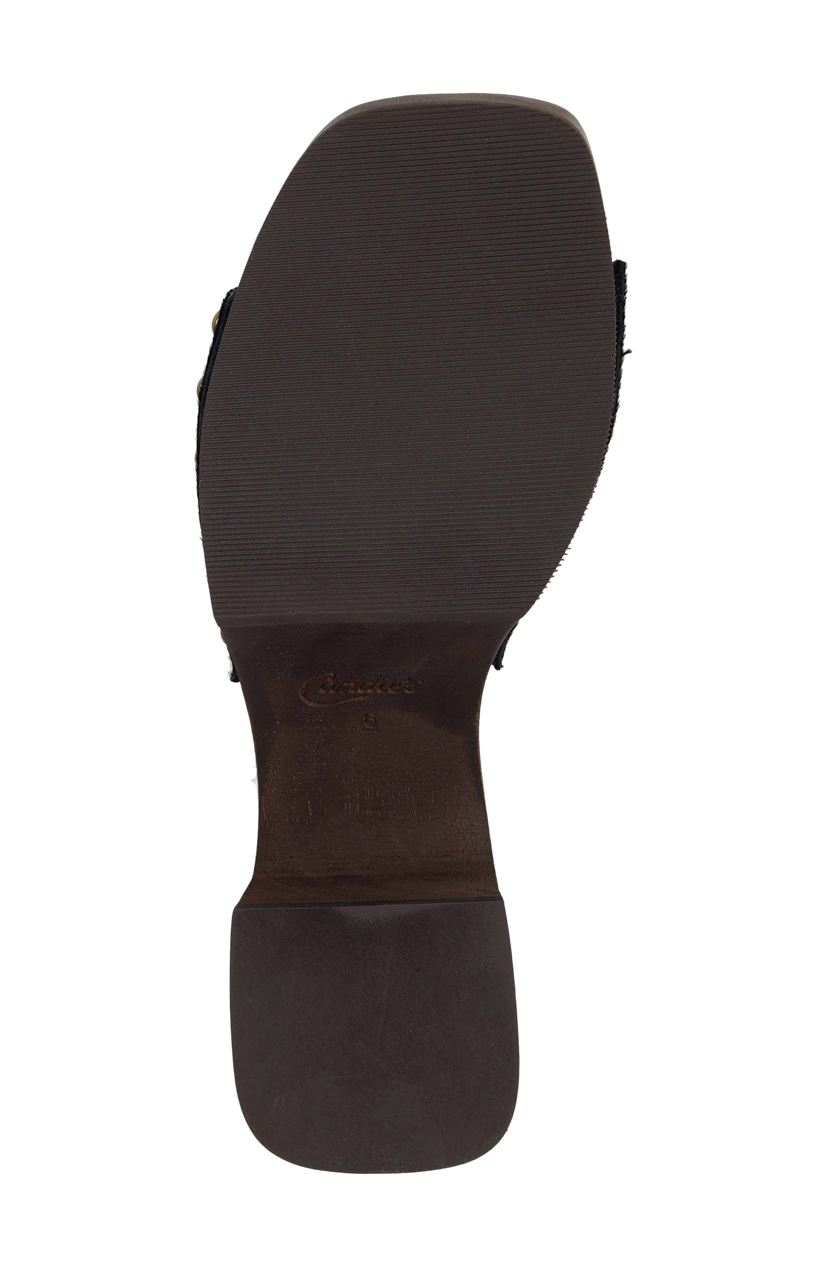 Candie's Shanda Platform Slide Sandal, Alternate, color, Black Leather