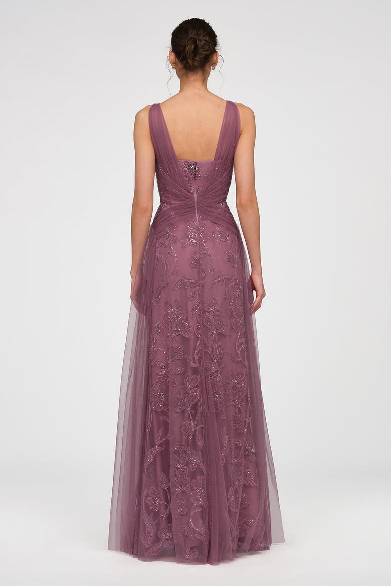 Mathilda Beaded Gown, Alternate, color, Rosewood