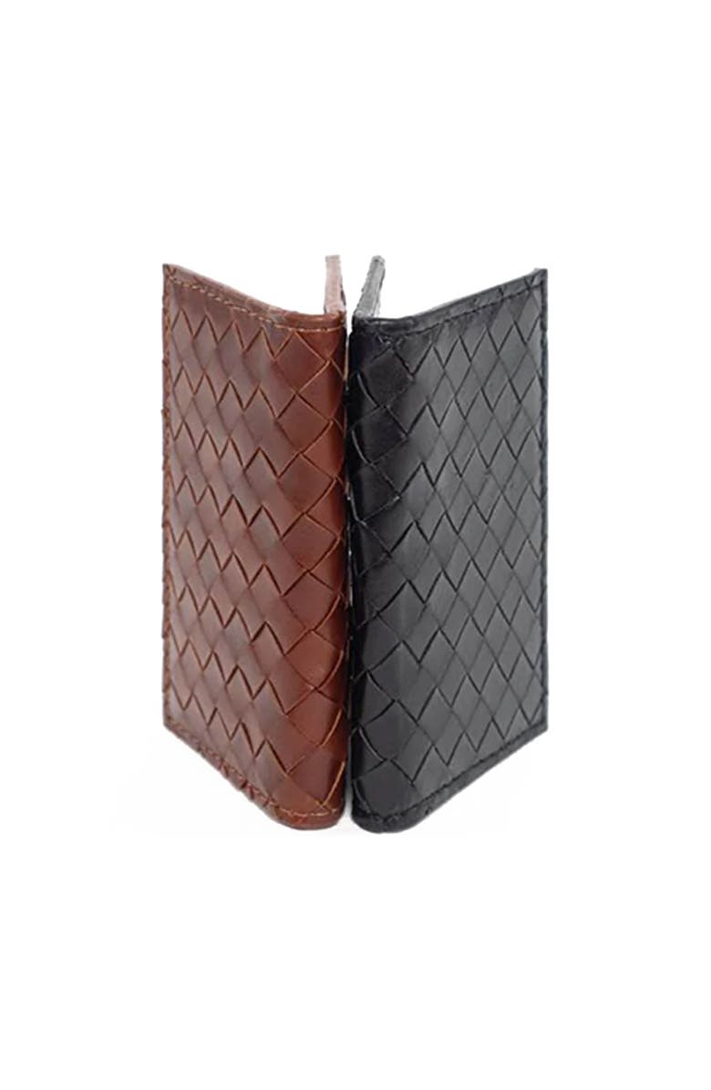 Deux Mains Woven Card Holder, Alternate, color, Black