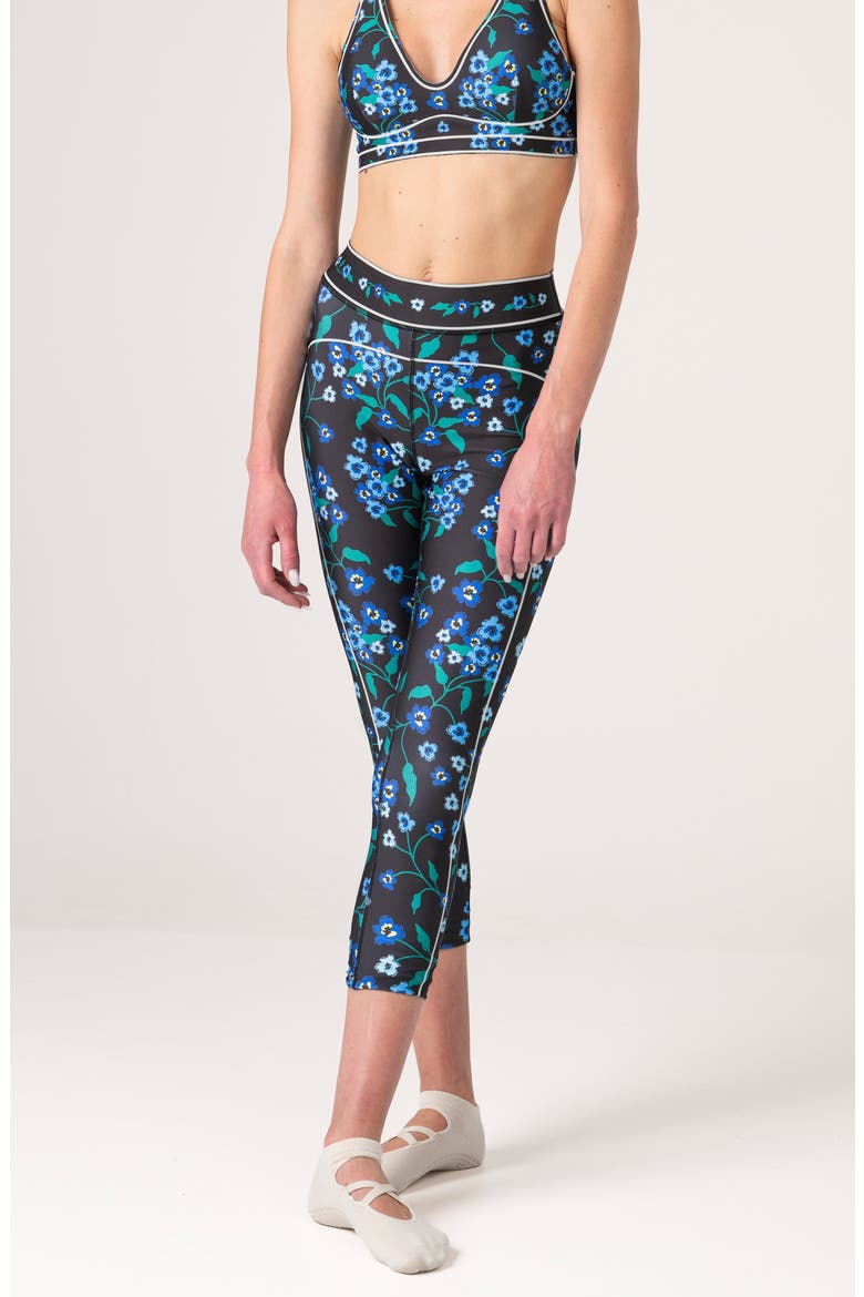 Garden Nocturne High-Waisted 7/8 Leggings, Main, color, Black