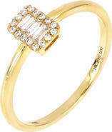 Bony Levy Getty Diamond Baguette Halo Ring