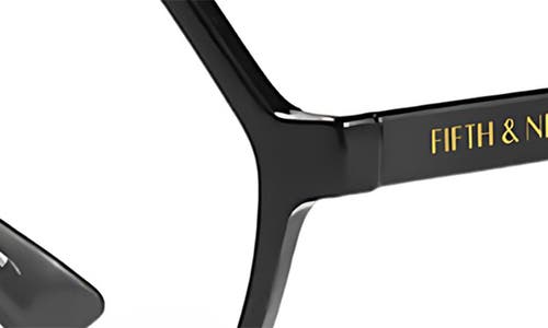 Fifth & Ninth Carter 53mm Round Blue Light Blocking Glasses In Black