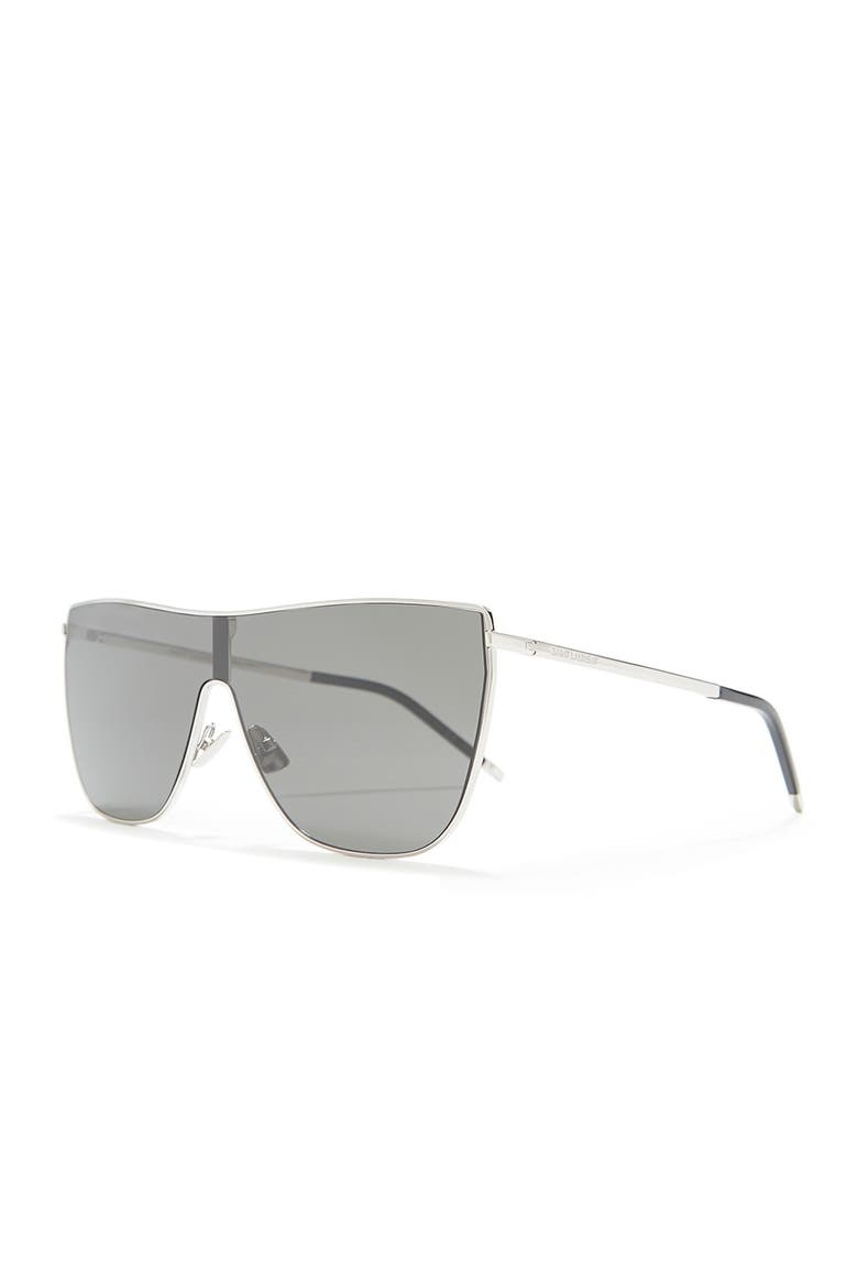 Shield 99mm Sunglasses, Alternate, color, SILVER SILVER GREY