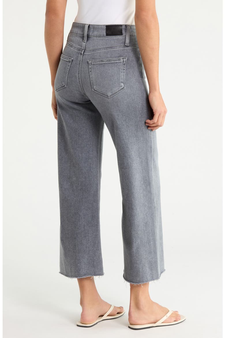 Anessa High Waist Raw Hem Wide Leg Jeans, Alternate, color, SMOKEY GREY