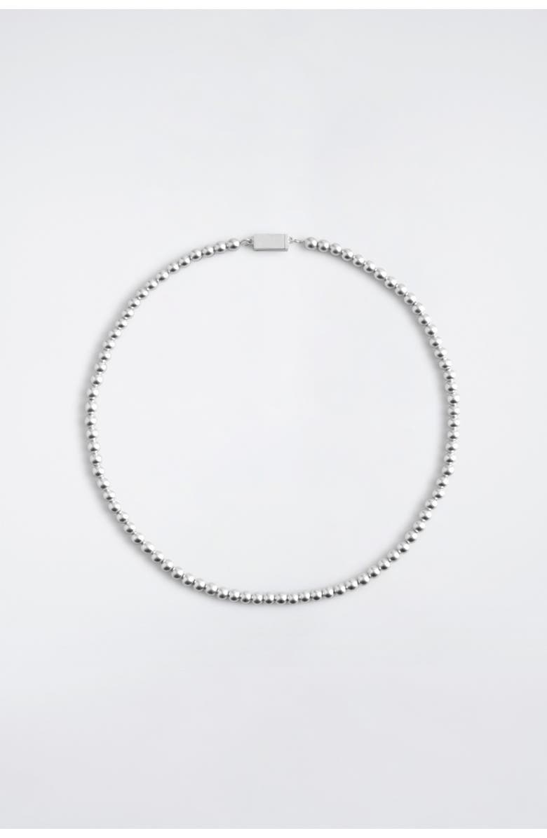 COS Beaded Necklace, Alternate, color, Silver