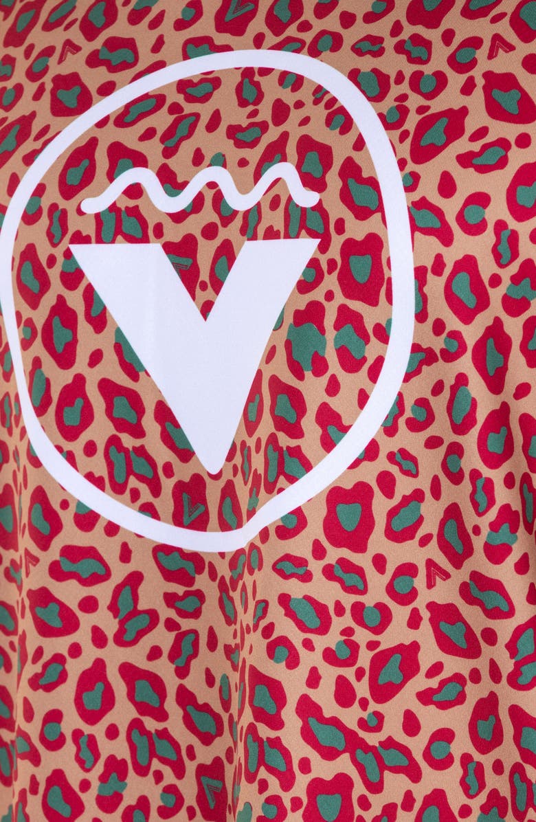 VAST Animal Print Aqua Terra Performance T-Shirt, Alternate, color, 