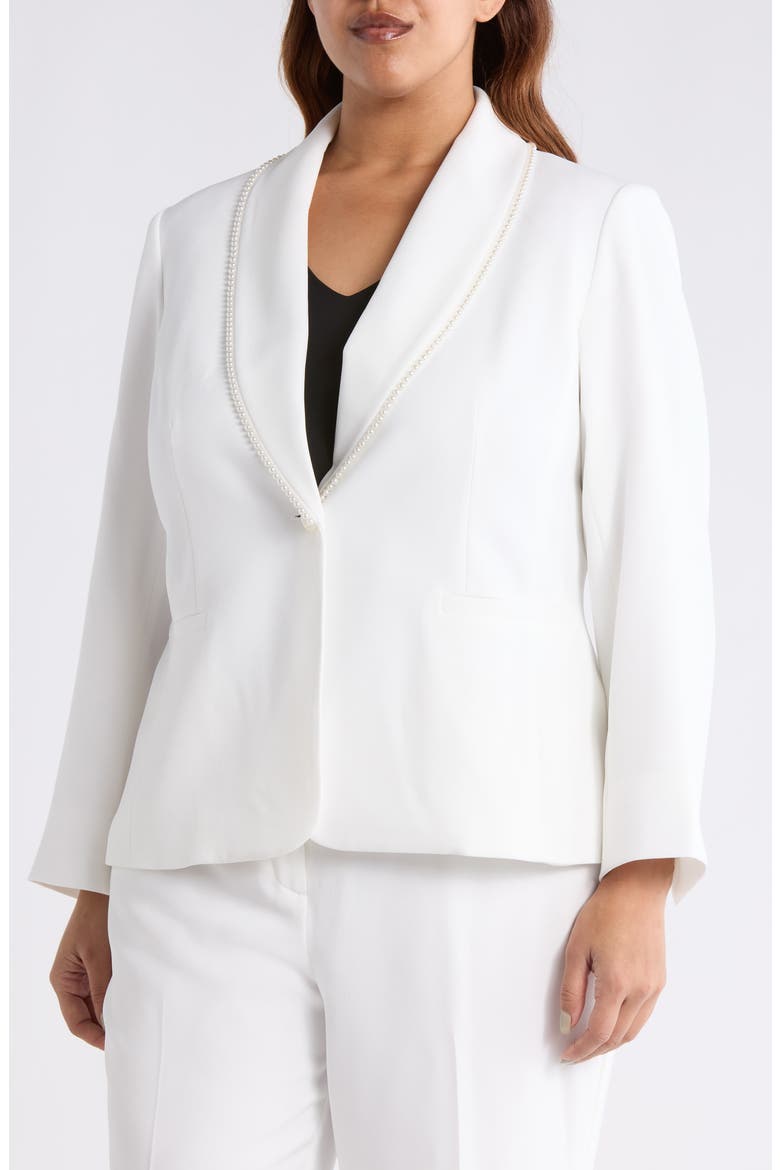 Pearly Trim Jacket, Alternate, color, LILY WHITE