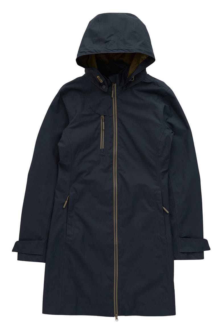 Coverack Waterproof Organic Cotton Blend Coat, Alternate, color, INKWELL