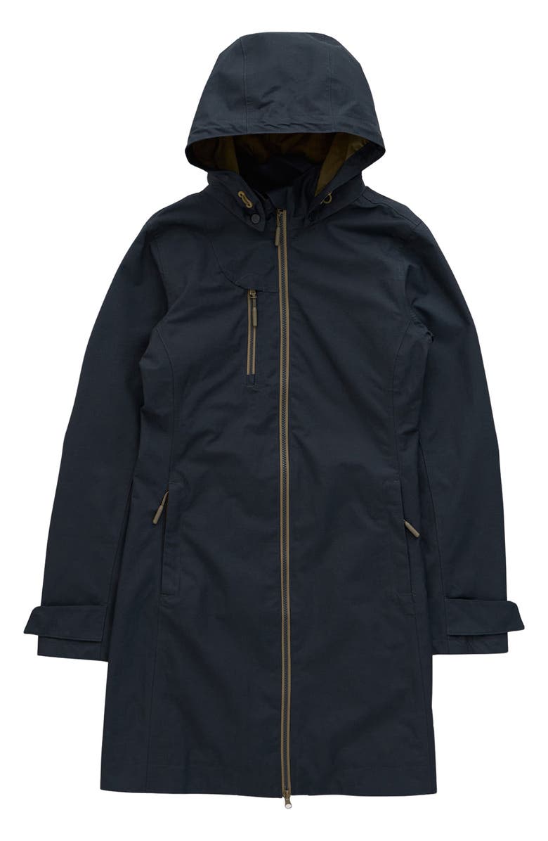 Seasalt Cornwall Coverack Waterproof Organic Cotton Blend Coat, Alternate, color, Inkwell
