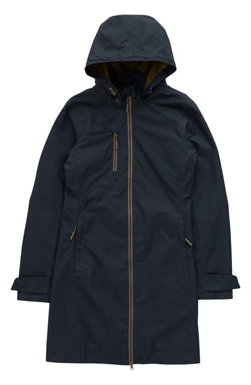 Seasalt Cornwall Coverack Waterproof Organic Cotton Blend Coat In Blue