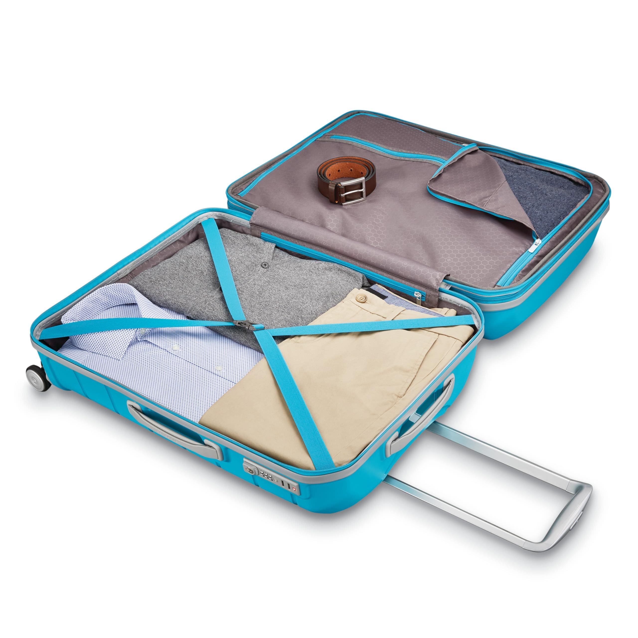 Samsonite Freeform Carry-On 21-Inch Hardside Expandable with Double Spinner Wheels, Alternate, color, Ocean Blue