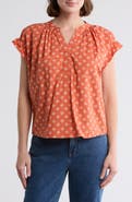 Melrose and Market Flutter Sleeve Cotton Top