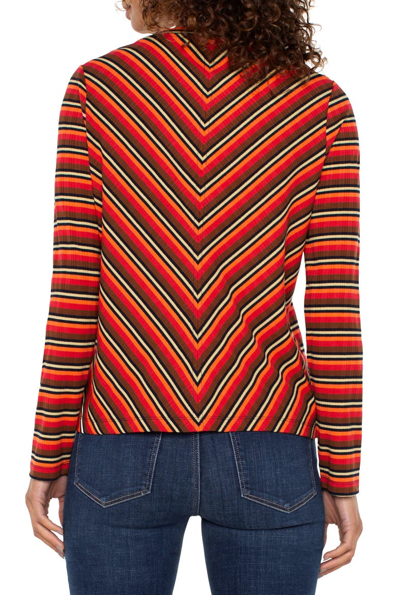 Stripe Rib Top, Alternate, color, BURNT ORANGE